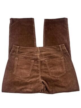 Coldwater Creek Brown Corduroy Pants High Rise Straight Leg